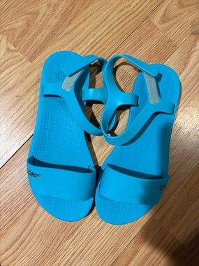 Mini Melissa Blue Teal Jelly Sandals for Kids